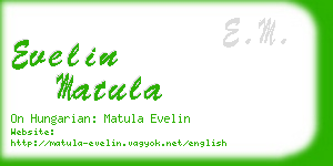 evelin matula business card